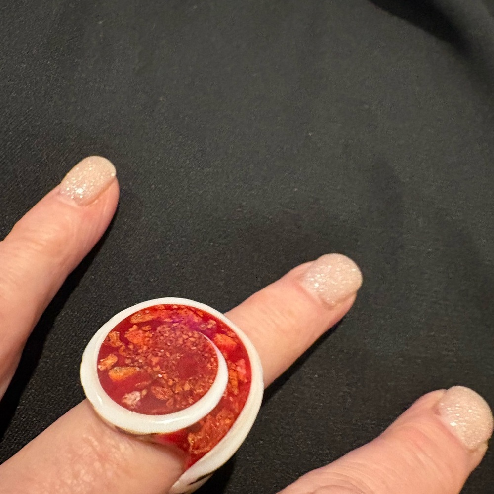 Spiny Oyster Shell Ring Handmade in Italy. - Picture 12 of 16